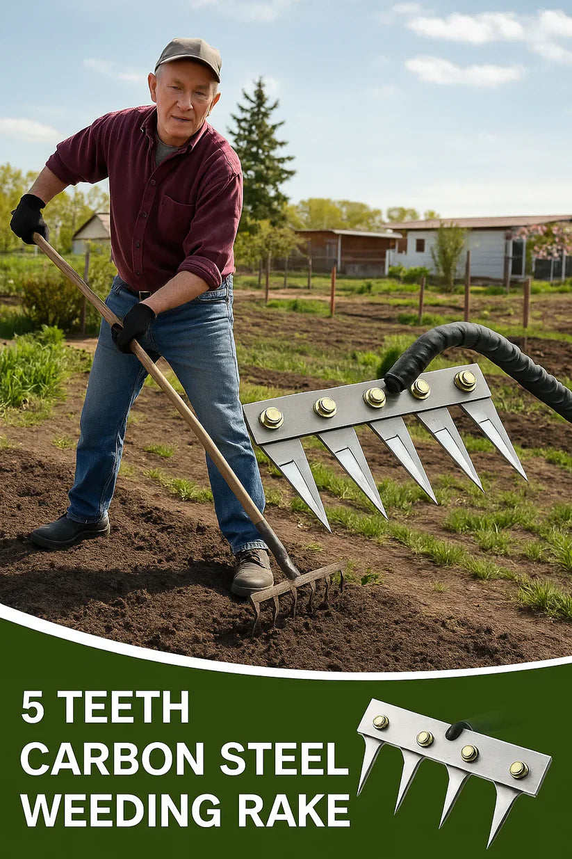 Powerful 5-Teeth Carbon Steel Garden Weeding🌿