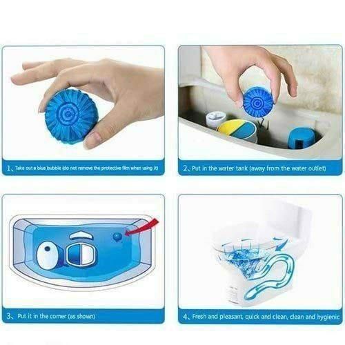 Blue Bubble Toilet Cleaner Tablets (Buy 1 Get 1 Pack Free)